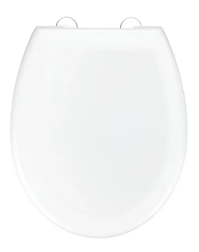 "Toilet seat Solaro white, thermoplastic, Fix-Clip hygiene fastening image"