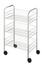 Trolley "Florence", with 3 shelves, silver-colored