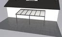 Patio roof Premium, anthracite, 6110 x 3060 mm - Polycarbonate multi-wall sheets 16 mm, bronze