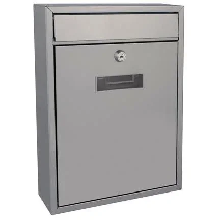 "Ibiza Silver mailbox - 260x80x360 mm image"