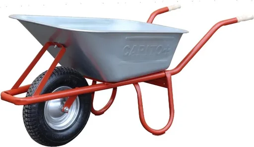 "Wheelbarrow Eurocar 100 liters, PU wheel, with tipping handle image"