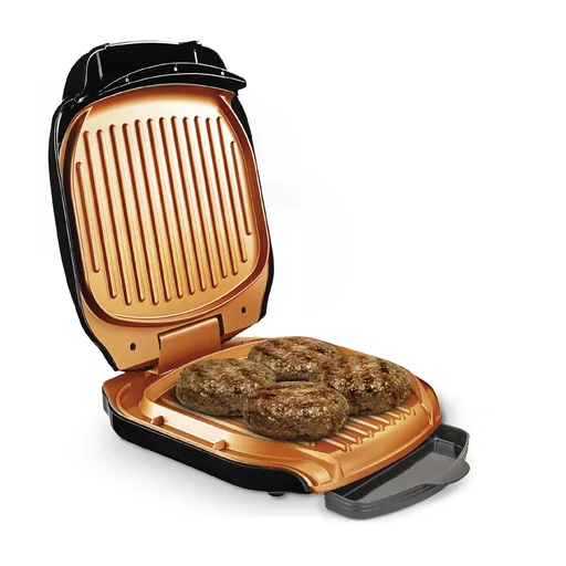 "Contact grill / table grill “Low Fat Grill”, copper/black, 900 watts image"