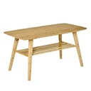 Coffee table side table bamboo table table living room table coffee table with shelf minimalist stable bamboo natural wood