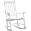 Rocking chair garden furniture relax chair swing chair acacia wood ergonomic white