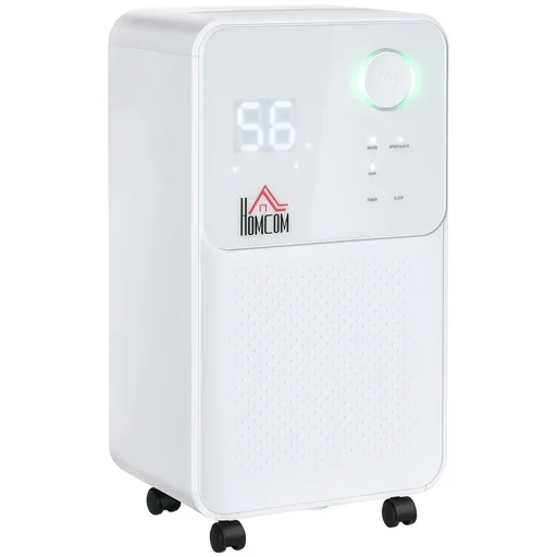 "Dehumidifier 16-20 16 L / 24 h electric dehumidifier 2000 ml with wheels ABS white 28 x 20 x 50.5 cm image"