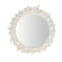 Wall mirror with cotton rope border