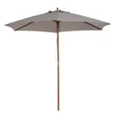 Parasol awning 3-stage bamboo 180/ polyester grey