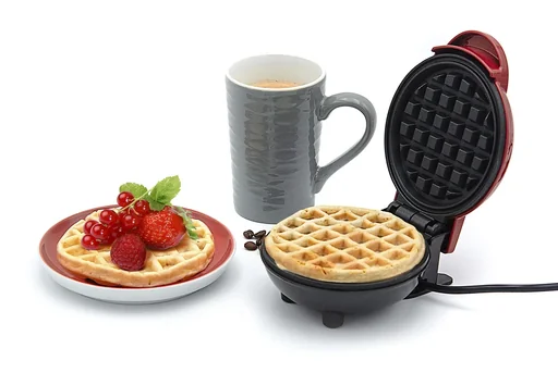 "Mini waffle iron for Belgian waffles image"