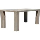 Robust scaffolding wooden table with wide block legs 200/95 cm
