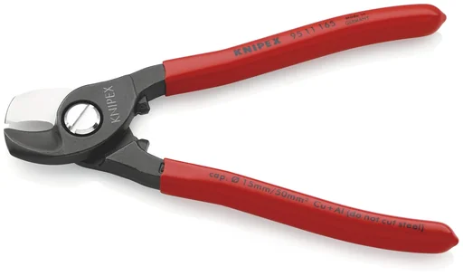 "Cable shears with plastic coating, burnished, 165 mm image"
