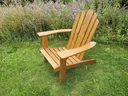 Deckchair, painted honey brown