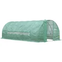 Plastic greenhouse with green window