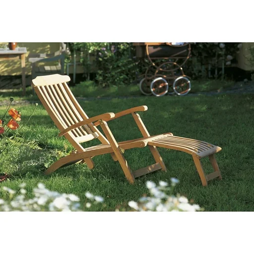"Sun lounger "Queen Mary" acacia wood image"