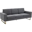 Upholstered sofa as 3-seater dark grey