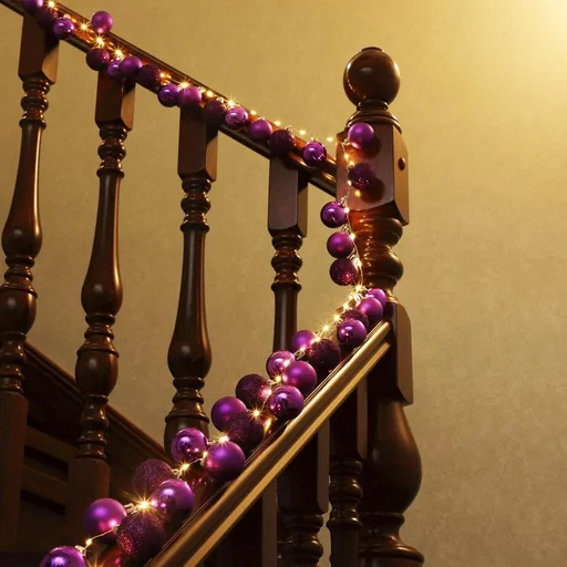 "Christmas lights 40-LED - purple - 2m image"