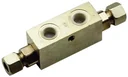 Locking block valve 3/8 - 300 bar - 2-way - for hydraulic top link