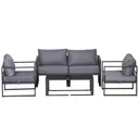 Garden furniture for 4 people grey