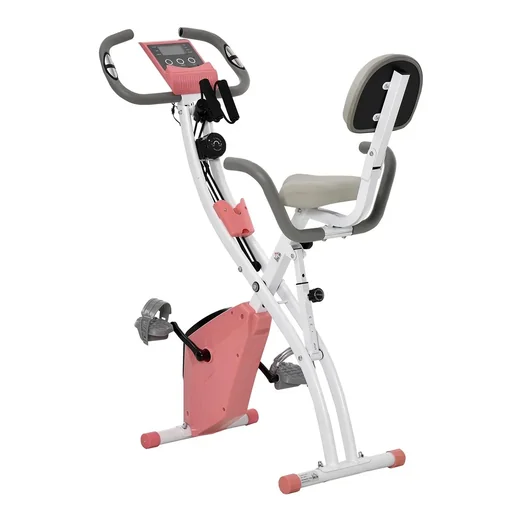 "Exercise bike 2-in-1 bike trainer LCD display foldable exercise bike with 8-level adjustable magnetic resistance image"