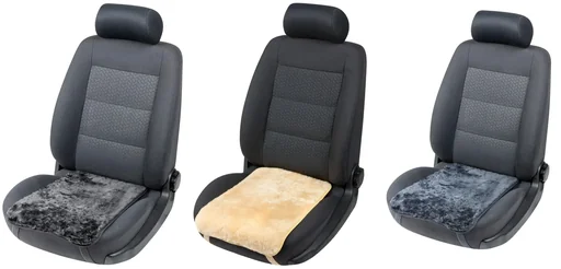 "Seat cushion Molly made of lambskin anthracite 12-14 mm fur height image"