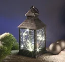 Lantern with mini fairy lights and timer
