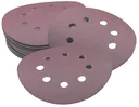 Adhesive sandpaper K40 125 mm, perforated, Velcro backing, 5 pieces