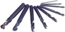 HSS twist drill, extra short, 9 pieces