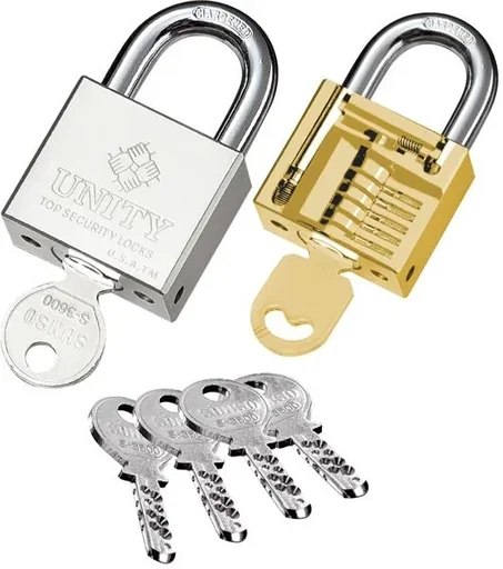 "Security padlock, 40 x 36 steel + 4 security keys image"