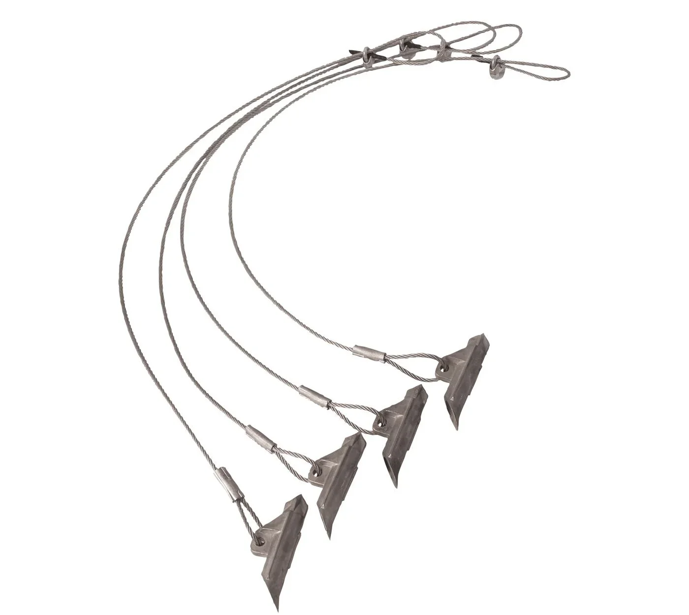 "Grondanker-set 107 cm 4 stuks zilver – extra lange stormankers voor tent & paviljoen image"
