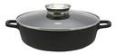 Serving pan, round, 32 cm with glass lid Alucast