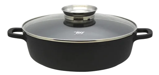 "Serving pan, round, 32 cm with glass lid Alucast image"