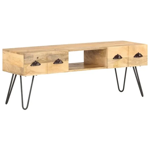 "TV cabinet 120x35x45 cm solid mango wood image"