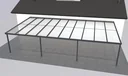 Patio roof Premium, anthracite, 10140 x 5060 mm - Polycarbonate multi-wall sheets 16 mm, white striped