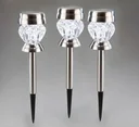 The solar lamp with crystal glass in a set of 3
