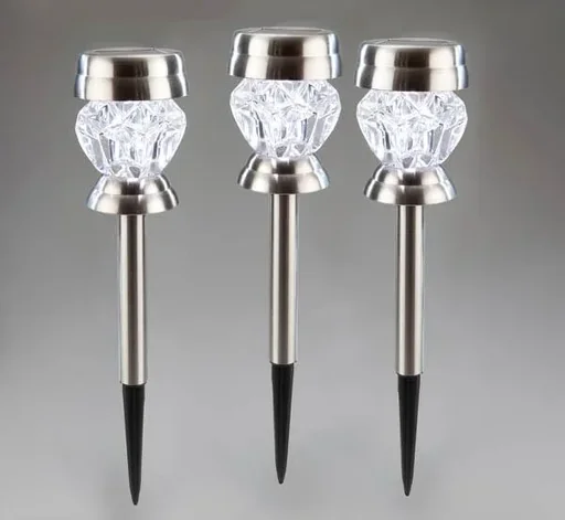 "The solar lamp with crystal glass in a set of 3 image"