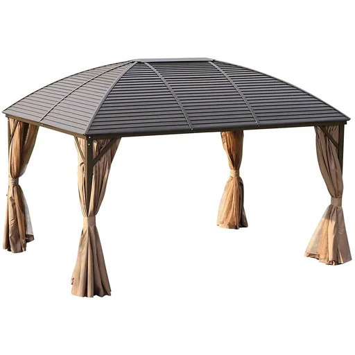 "Garden pavilion with 2 lantern hooks image"