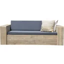 Lounge bench robust frame wood 200 cm semi-assembly package