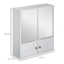 Mirror cabinet glass MDF 55 cm x 17.5 cm x 60 cm