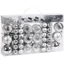 Christmas tree decorations - Christmas tree decorations - silver - 66 pieces