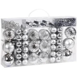 Kerstboomversiering - Kerstboomversiering - zilver - 66 st.
