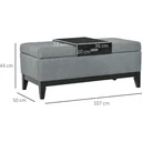 Bench with storage space Upholstered bench Stool Chest load capacity up to 120 kg with removable tray Polyester foam