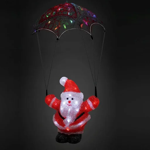 "Christmas figure - 20CM WITH lights Santa Claus with parachute image"