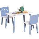 3-piece children's seating group with star design blue, white