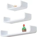 Wall shelf 3 pcs. white