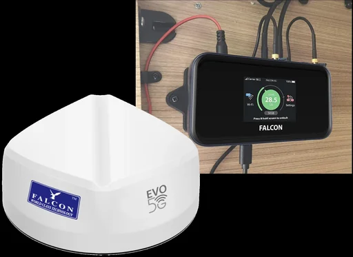 "LTE roof antenna EVO 5G with mobile 1800Mbit 5G Cat 20 router image"