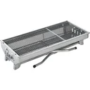 Charcoal grill stand grill 73x33cm stainless steel silver