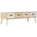 Coffee table with 4 drawers 110x50x40 cm solid pine