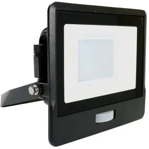 "VT-138S LED Floodlight with Sensor - 30 W - 2340 Lm - 4000K - Black image"