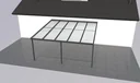 Patio roof Premium, anthracite, 5100 x 5060 mm - Polycarbonate multi-wall sheets 16 mm, opal