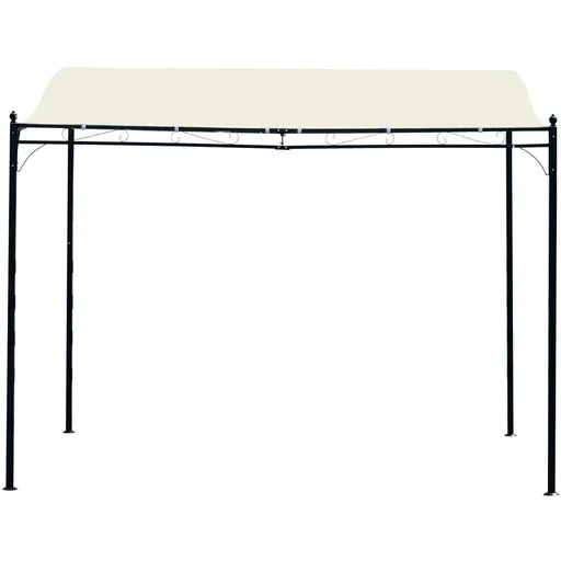 "Pergola patio roof pavilion 297x297cm metal cream image"