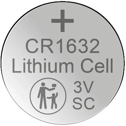 "Lithium button cell CR1632, 3 Volt - 5 pieces image"